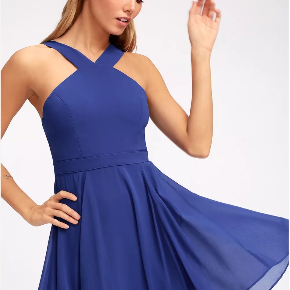 Royal Blue Skater Dress